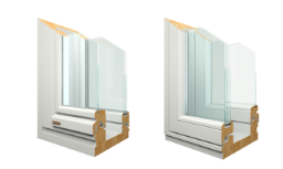 Двухрамные деревянные окна Twin