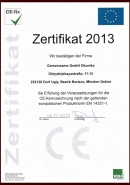 Zertifikat 2013